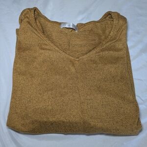 Retrology‎ Women's Yellow 3/4 Sleeve Shirt Size 3X